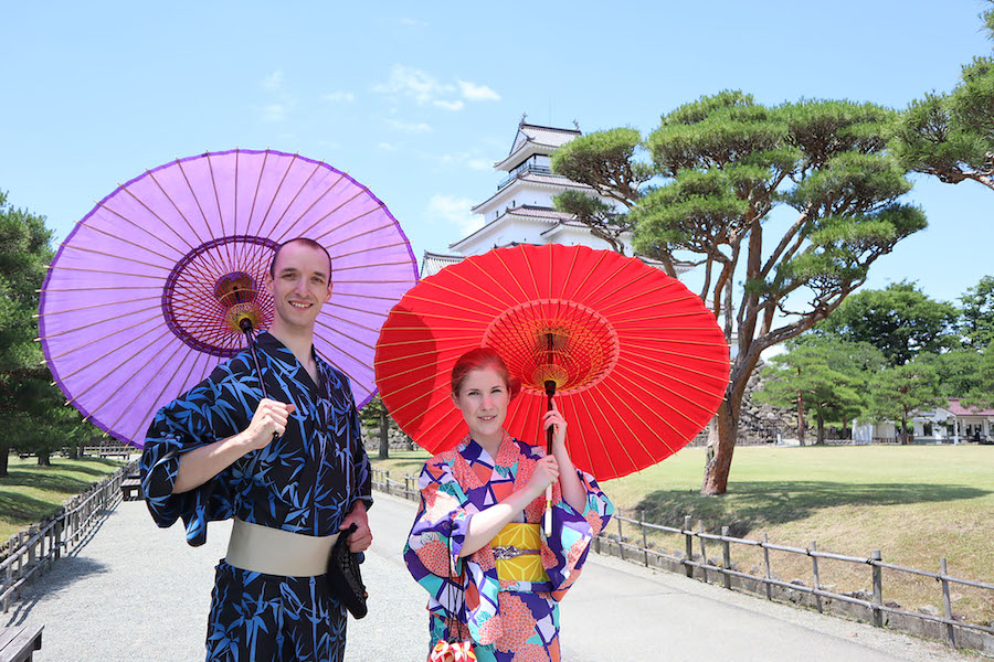 Promenade en kimono